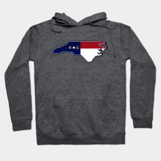 North Carolina State with Flag Colors Hoodie